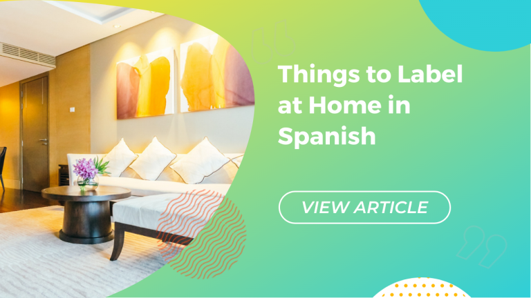 Things to label at home in Spanish